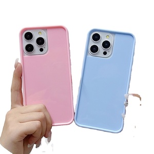 批发厂家廉价WF凹槽相框刀片手机套TPU软橡胶大孔保护套适用于Iphone 6 7 8 Plus - Product Image 1