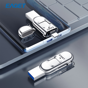 EAGET แฟลชไดรฟ์ USB FU68 U,แฟลชไดรฟ์แบบเข้ารหัสลายนิ้วมือ64Gb USB Stick ที่เก็บข้อมูล USB Type-C & Usb3.0 - Product Image 6