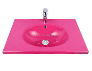 Modern tasarım dikdörtgen Oval reçine bileşik tuvalet lavabo fabrika ucuz fiyat banyo yıkama el lavabo süzgeç tezgah - Product Image 5