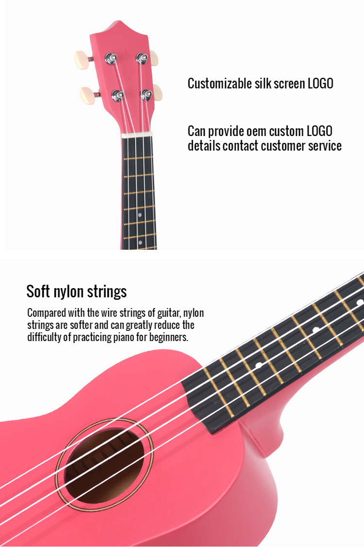 Cheap Price Ukulele 21 Inch Soprano China Kids 4 String Guitar Hawaiian Carbon Fiber Ukulele Ukelele