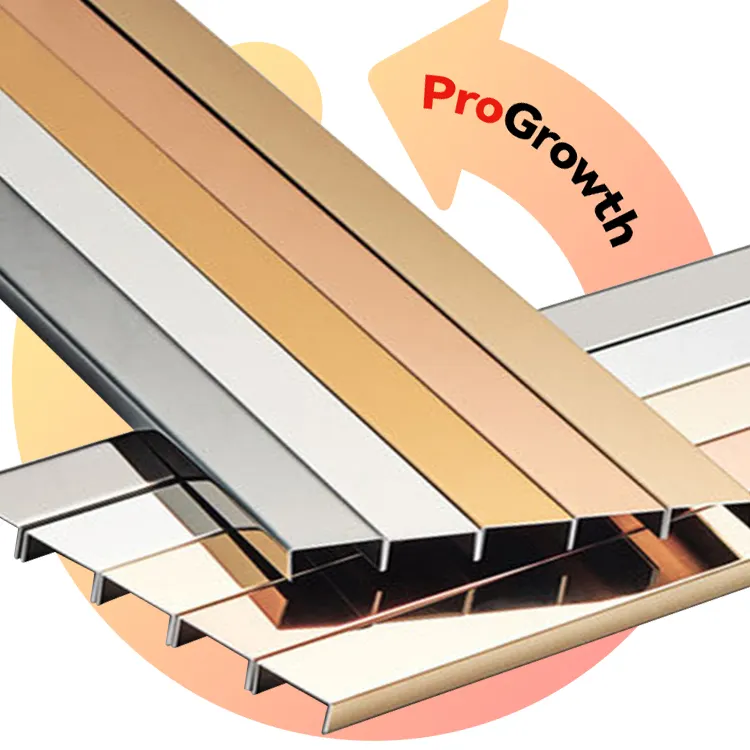 Foshan Materiais De Construção Perfis Metálicos Cantos Strip Mirror Face Baseboard & Teto U-groove Edging Strip Móveis Hardware