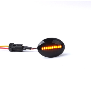 Autodynamic dinamik yan gösterge LED sinyal lambası füme Lens Amber Fia t 500 için LED yan Marker işık - Product Image 6