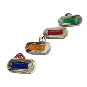 3 LED göstergesi ışık Oval 12v Led Smalemarker ışık sis işık arabalar için evrensel paslanmaz çelik 304 jant ve PC 10 LM - Product Image 1