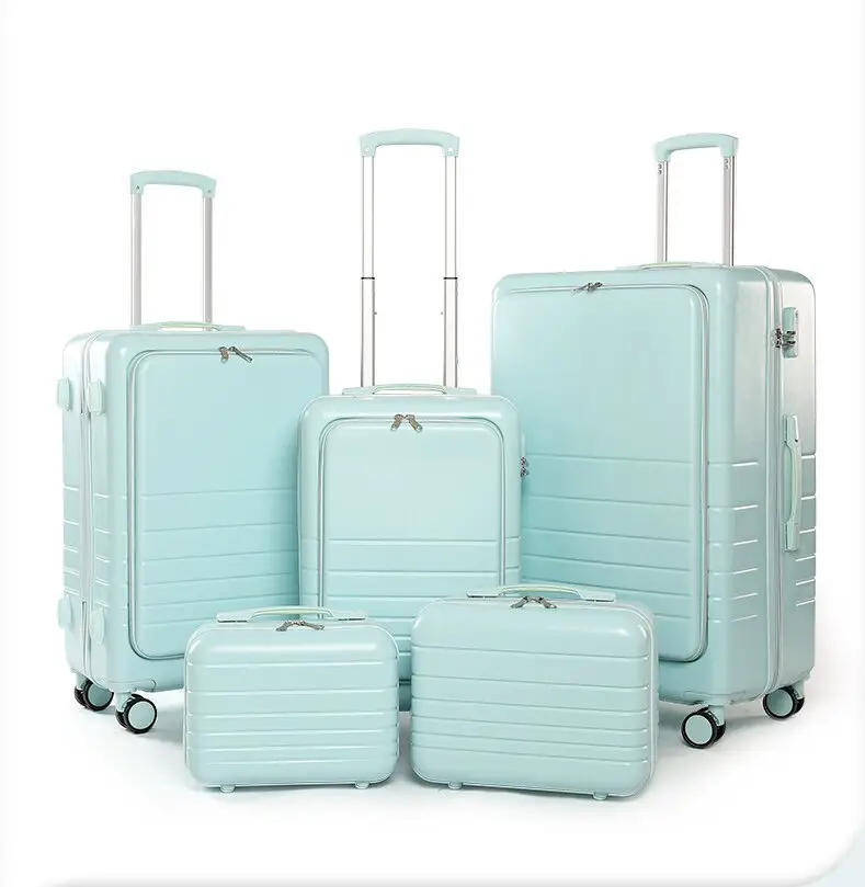 حقيبة سفر صغيرة متعددة الوظائف بأربع عجلات بسعر المصنع طقم من 6 حقائب مخصصة بقسم للأجهزة المحمولة