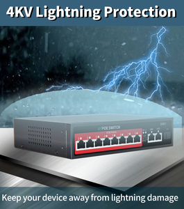 HUOYI OEM 4/6/8/16 Port POE anahtarı 48V aktif POE IEEE802.3 AF/ip kamera için yönetilmeyen poe anahtarı - Product Image 5