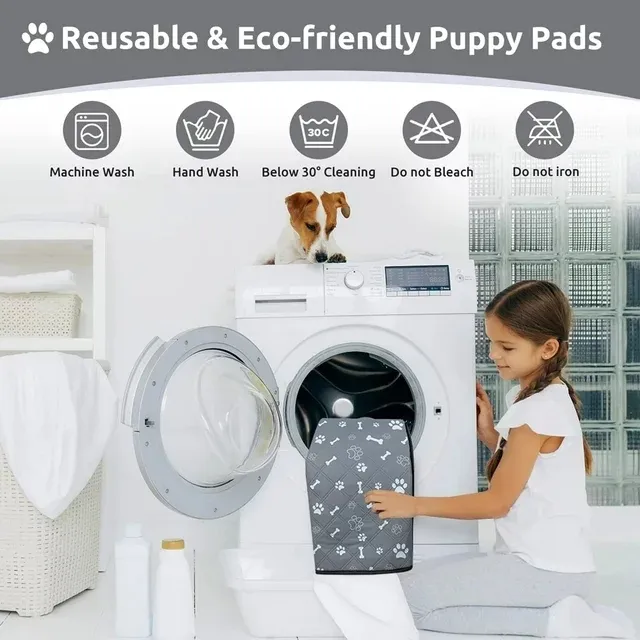 Con chó đào tạo Miếng đệm có thể giặt không trượt vật nuôi Thảm tuyệt vời absorbency và tái sử dụng