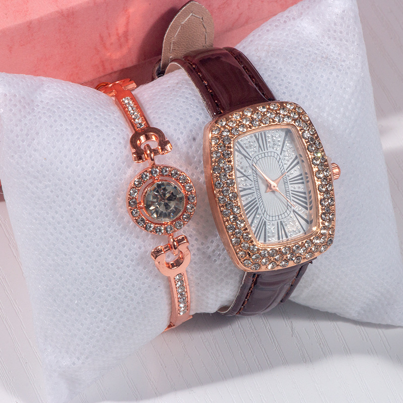 Reloj caqui + pulsera + caja