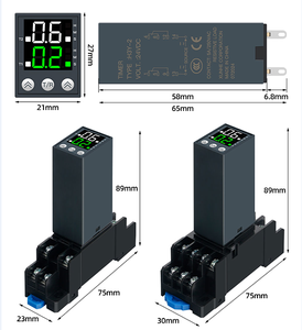 Digital LED Programmier barer Timer Relais schalter Sockel basis H3Y-2 AC/DC 12V 24V 220V Repeat Cycle Timer Ralay PCB - Product Image 3