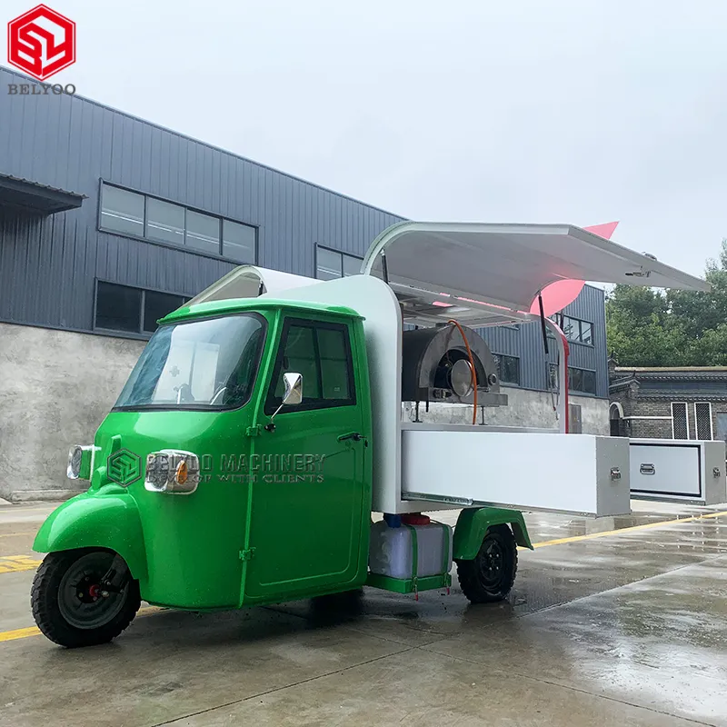 3 tekerlekler gıda kamyon sokak mobil gıda kamyonu Hot Dog araba Pizza Van dondurma kamyon elektrikli üç tekerlekli bisiklet gıda sepeti satılık