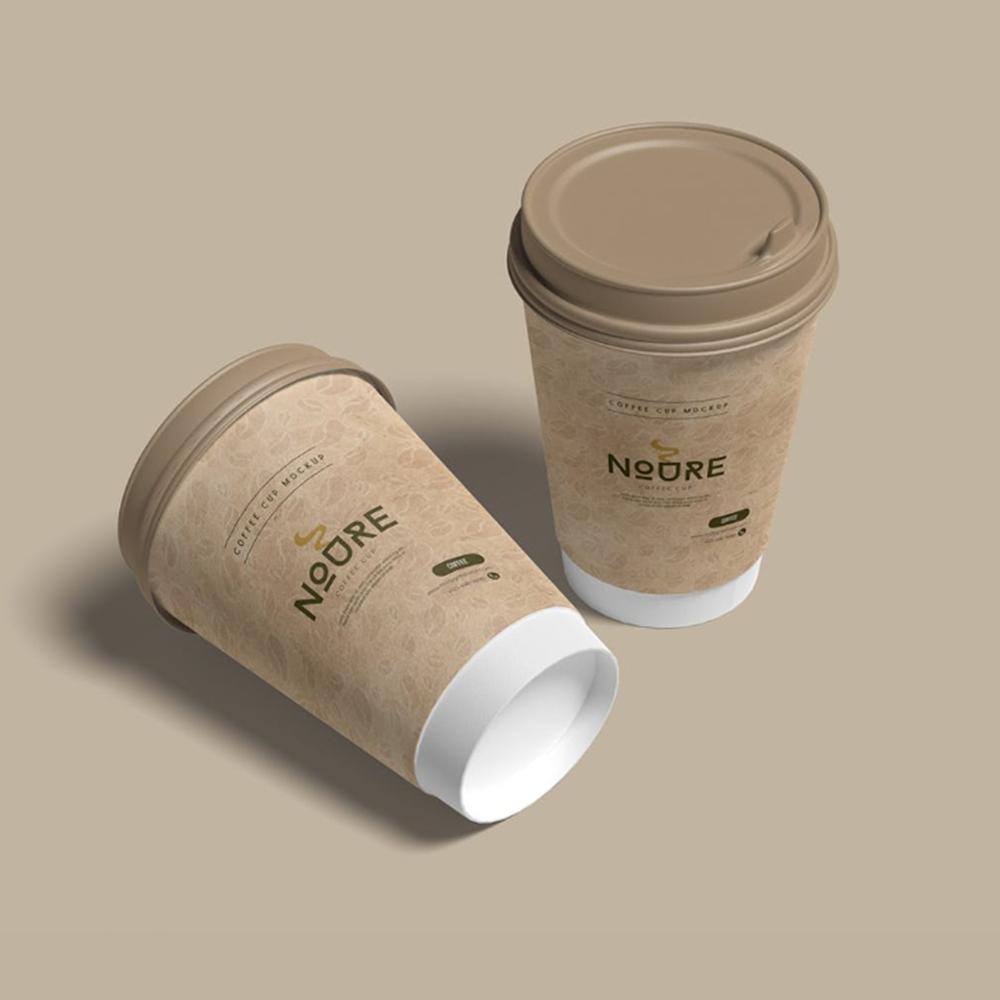 Double tasse de papier peint