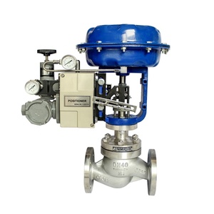 COVNA 2 路隔膜操作气动水流量蒸汽截止阀控制阀 4-20mA YTC智能定位器 - Product Image 3