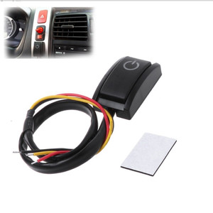 Easy To Installation 2 Gear Self-locking Black Pasting Push Button Switch With 50cm Wire Using In Car - Product Image 2