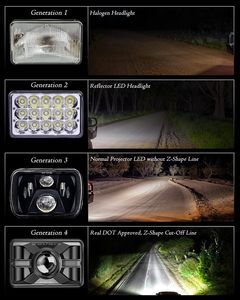 4X6 LEDヘッドライト100W <span class=keywords><strong>1000</strong></span>% 明るいH4651 H4652 H4656 H6545 Kenworth Peterbilt Freightliner chevy Camaro Monte Carlo用