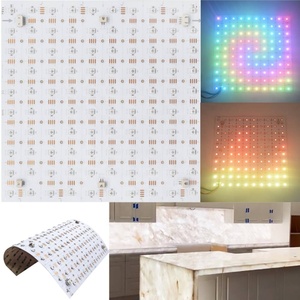 250*250mm Addressable Flexible <strong>LED</strong> Sheets DC12V RGB 100Pixels <strong>LED</strong> Sheet Beam Angle <strong>120</strong>&deg; Digital <strong>LED</strong> Sheets for Marble Back - Product Image 1