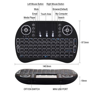 2.4G Wireless Backlit Battery English Mini <strong>Keyboard</strong> I8 Air <strong>Mouse</strong> - Product Image 6