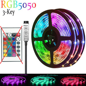 Conjunto de TV RGB 5050, tira de luz de ambiente de fondo, entrada de 5V, Control remoto de 24 teclas, tira de LED de cobre negro para paisaje - Product Image 6