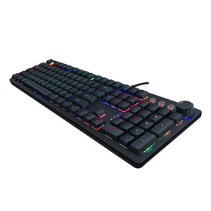 Teclado mecánico para juegos con cable de luz RGB de 104 teclas para jugadores de ordenador de escritorio Teclado mecánico para juegos de 104 teclas