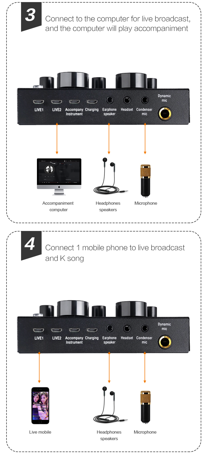 bm 800 Microphone Studio Recording Kits bm800 Condenser Microphone for Computer Phantom Power bm-800 Karaoke mic V8 Sound Card