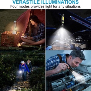 Zoomable Torch T6 LED Đèn Pin Mạnh Mẽ Nam Châm Có Thể Sạc Lại Lumen Cao Đèn Pin Side COB - Product Image 4