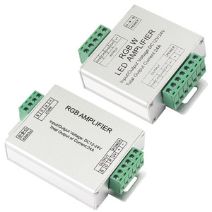 SMD 5050 2835 Светодиодные полосы света контроллер питания 3 ~ 4 канала вывода DC12V-24V 24a ток RGB/RGBW усилитель - Product Image 1