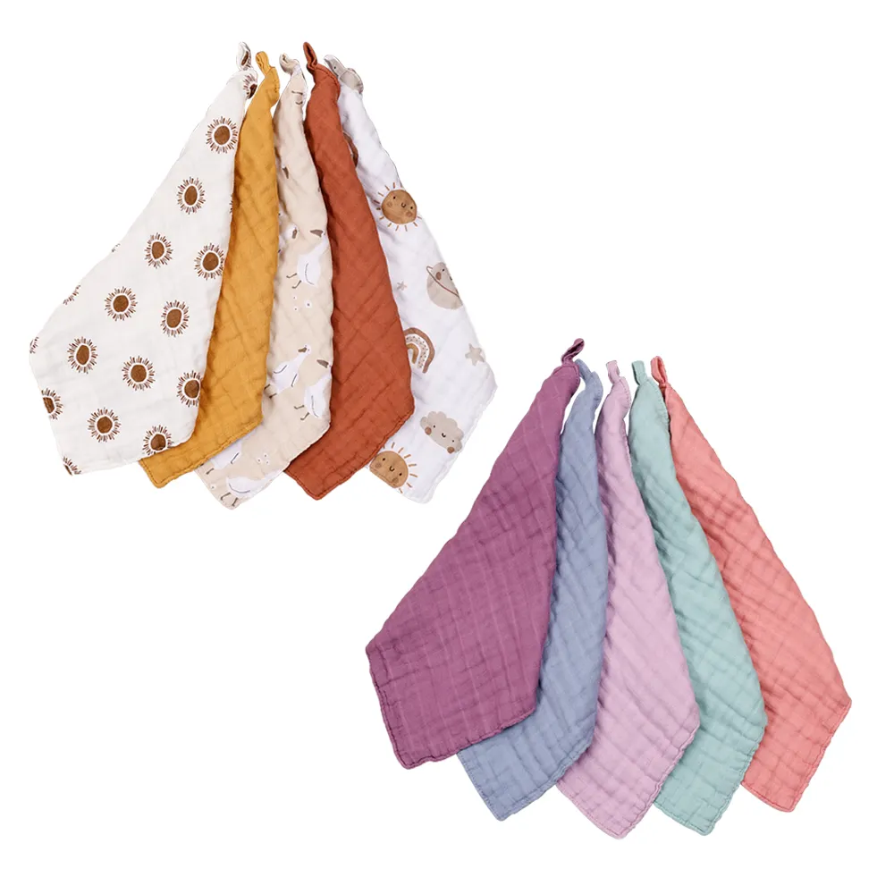 Wholesale Of Baby Square Towels Bamboo Cotton Saliva Wipes Soft, Skin Friendly, Breathable Baby Small Towels
