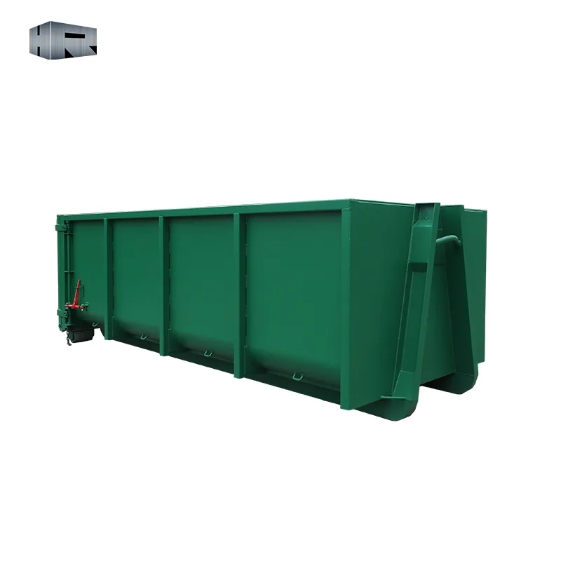 쌓을 수있는 후크 리프트 쓰레기통 트럭 스크랩 컨테이너 운송 용 롤 오프 쓰레기통 재활용