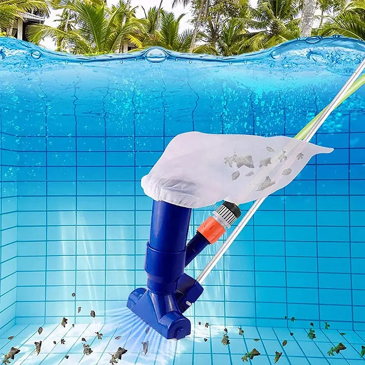 Kit d'outils de nettoyage de piscine, tête de nettoyeur à Jet d'aspiration avec filet pour piscine