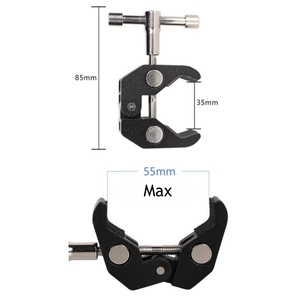 Universal Camera <strong>C</strong> Clamp <strong>Mount</strong> for DSLR Camera Led Video Light With 1/4&quot; and 3/8&quot; Screws Phone Holder <strong>Mount</strong> - Product Image 3