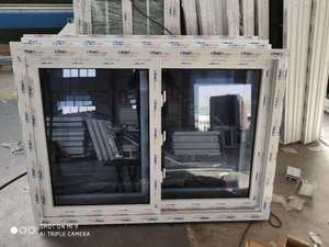 Factory Price Colonial Style Pvc <strong>windows</strong> Sliding <strong>Window</strong> with Grill Design and Mosquito Net - Product Image 5