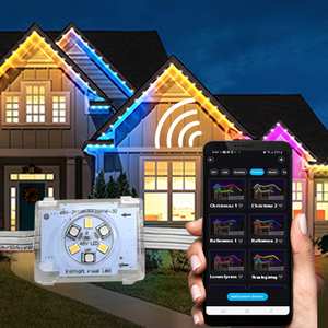 工場カスタムRgbwカラーパーマネントホリデー照明LEDパックライトリモコン付きクリスマス屋外ストリングライト - Product Image 3