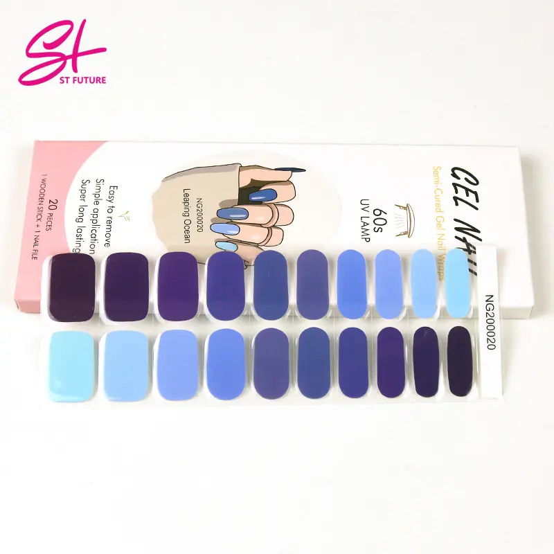 ST FUTURE Mobray UV Lâmpada Semi Curado Gel Nail Stickers Não-tóxico Long Lasting Ladies Item Beleza Adesivo Gel Nail Wraps