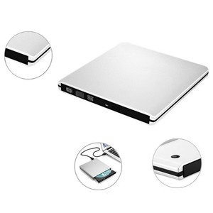 适用于MacBook iMac Mac台式机笔记本电脑的USB 3.0超薄便携式光驱金属外置光盘刻录机/刻录机