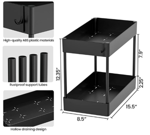 Multi Function 2 Tier Under Sink <strong>s</strong> and Storage Kitchen Storage <strong>Rack</strong> 2 Pack Under Sink Plastic <strong>Dish</strong> <strong>Rack</strong>