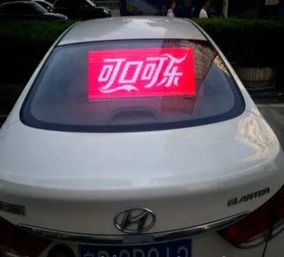 Pantalla Led transparente de alto brillo de fábrica de Shenzhen para ventana de Taxi