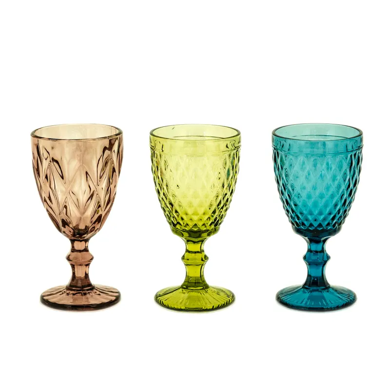 Copas डे सस्ता शराब विंटेज रंगीन रेड वाइन ग्लास जाम वाइन ग्लास कप goblets