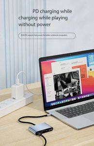 <strong>5</strong> in <strong>1</strong> HUB USB C Type C to 4K HDTV VGA USB 3.0 <strong>Audio</strong> Port PD Charging USB-C Hub Cable <strong>Adapter</strong> - Product Image 6