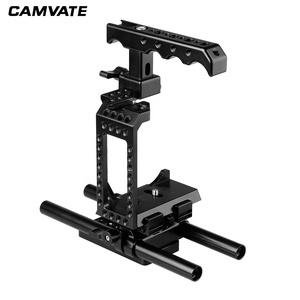 CAMVATE DSLR Kamera Yarım Kafes Kiti Ile Üst Peynir Kolu ve QR Taban Plakası Sony A7s <span class=keywords><strong>A7RII</strong></span> A7s2 A7sII A7r3 a73 A9