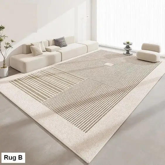 Custom Manufacturer High Quality Karpet Nordic Style carpet 3D printed Pattern Rug Machine Made Plain Tapete