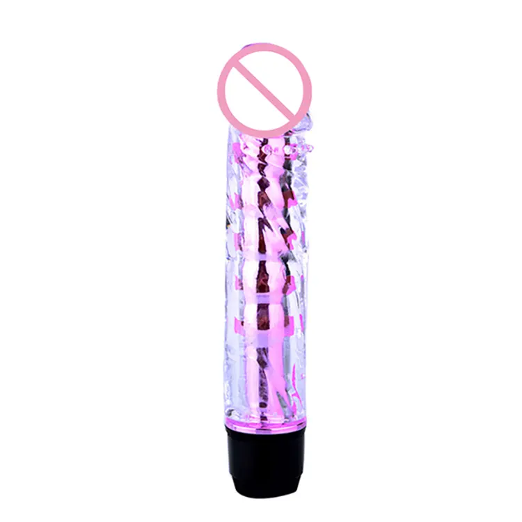 Gelatina portatile Dildo Vibratore G-Spot Clitoride Massager di Vibrazione di Gomma Per Adulti Giocattolo Del Sesso