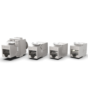 Enmane <strong>Different</strong> Size Keystone Jack Cat6A SFTP Tool-less RJ45 Female Connector Module FTP <strong>Type</strong> - Product Image 1