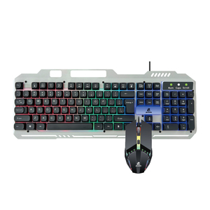 Jeqang Combo de teclado y ratón con cable con funciones de retroiluminación para trabajo de oficina o estilo láser para juegos - Product Image 1