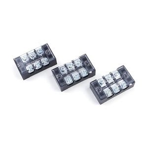 TB2503 25A 3P Pre Insulated Double Row <strong>Fixed</strong> Electrical Connectors Cable Screw Electric Barrier Strip <strong>Block</strong> TB <strong>Terminal</strong> <strong>Block</strong> - Product Image 3