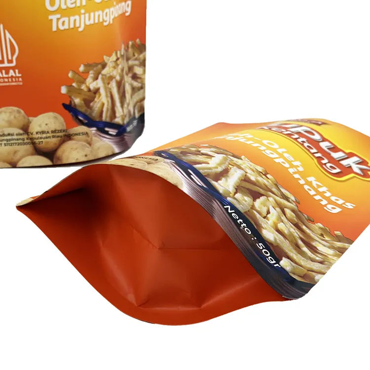 カスタムロゴアルミ箔Doypackジップロックポーチビスケットクッキージップロックバッグ食品包装用