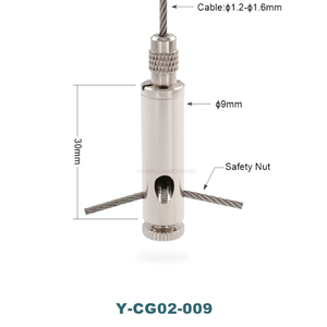 Brass Side-exit Cable Gripper Cross Wire Rope Clamps for Y-shaped Cable Suspension Kits