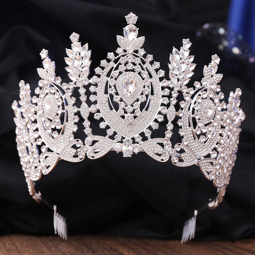 Pettine per capelli con diamante bianco argento spesso