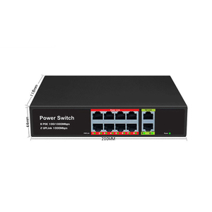 Nuevo modelo Conmutador de red Ethernet de 8 puertos Conmutador Poe no gestionado de fibra óptica Gigabit - Product Image 5