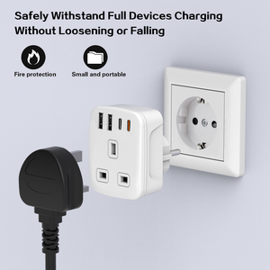 Châu Âu để UK cắm Adapter <span class=keywords><strong>unidapt</strong></span> adapter 4 USB tường sạc du lịch cắm điện Adapter EU để anh có thể gập lại cắm - Product Image 5