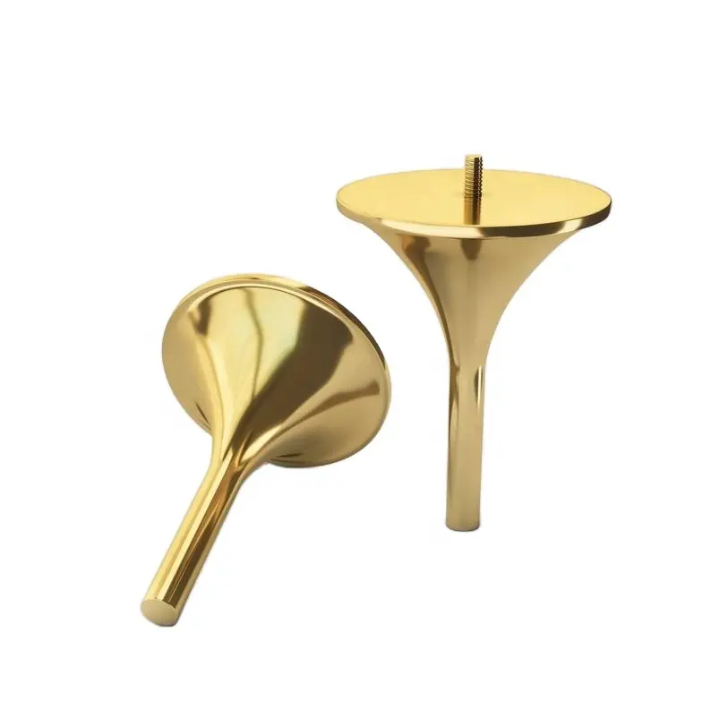 Furniture Couch Brass Sofa Legs, Gold Cabinet Bed Funnel Replacement Furniture Leg pieds de canape gambe del divano