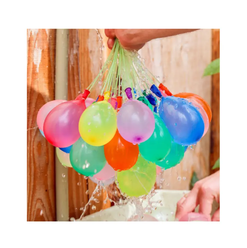 Toptan yaz açık parti mücadele oyunu su bombası biyobozunur 3 inç neon renk çeşitli lateks renk su balonları