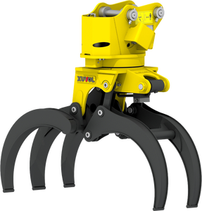 XUVOL Forestry 7 8 9T Excavator Attachment <strong>Timber</strong> Clamp Wood Grab Hydraulic Log Bunching Grapple 360&deg; Rotation Five Claw Grapple - Product Image 5